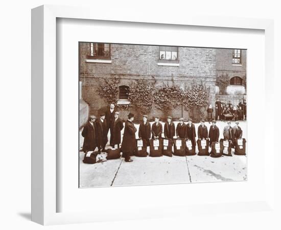 Roll Call of Boys About to Emigrate to Canada, Essex, 1908-null-Framed Photographic Print