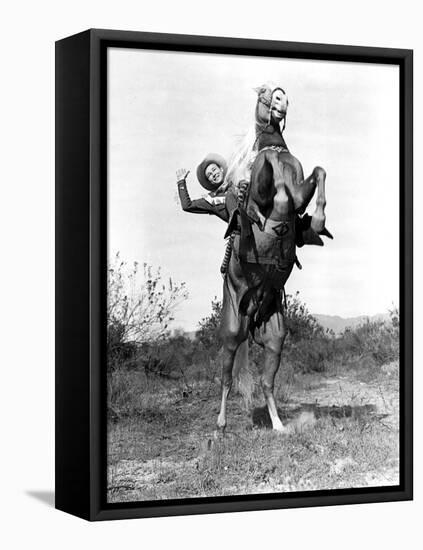 Roll On Texas Moon, Roy Rogers With Trigger The Horse, 1946-null-Framed Stretched Canvas