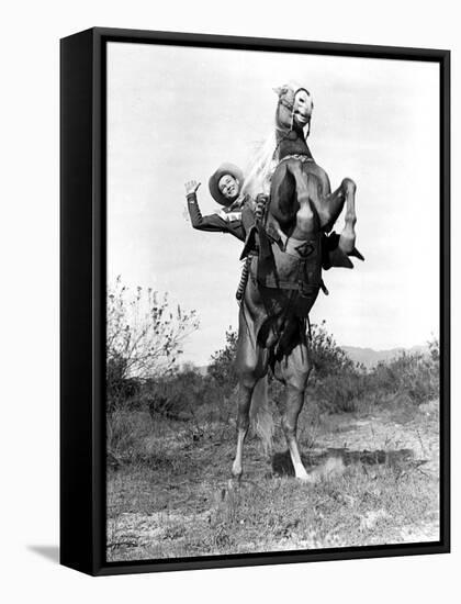 Roll On Texas Moon, Roy Rogers With Trigger The Horse, 1946-null-Framed Stretched Canvas