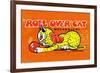 Roll Over Cat-null-Framed Premium Giclee Print