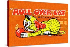 Roll Over Cat-null-Stretched Canvas