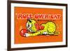 Roll Over Cat-null-Framed Art Print