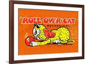 Roll Over Cat-null-Framed Art Print