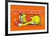 Roll Over Cat-null-Framed Art Print