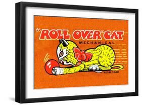 Roll Over Cat-null-Framed Art Print