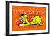 Roll Over Cat-null-Framed Art Print