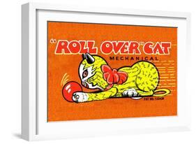 Roll Over Cat-null-Framed Art Print