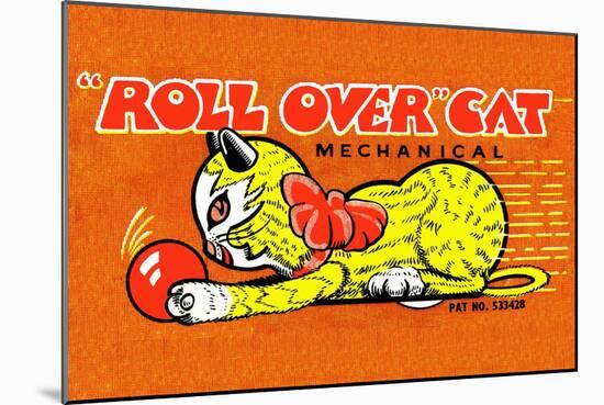 Roll Over Cat-null-Mounted Art Print