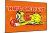 Roll Over Cat-null-Mounted Art Print