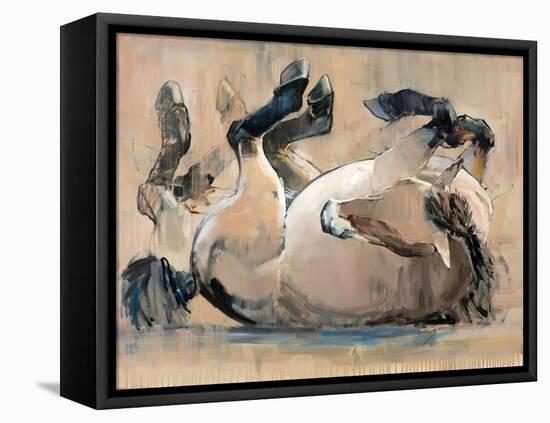 Roll, (Przewalski), 2014-Mark Adlington-Framed Stretched Canvas