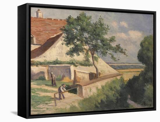 Rolleboise, Behind the Church (La Maison Luce), C.1920-Maximilien Luce-Framed Stretched Canvas