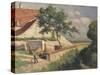 Rolleboise, Behind the Church (La Maison Luce), C.1920-Maximilien Luce-Stretched Canvas