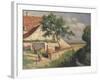 Rolleboise, Behind the Church (La Maison Luce), C.1920-Maximilien Luce-Framed Giclee Print