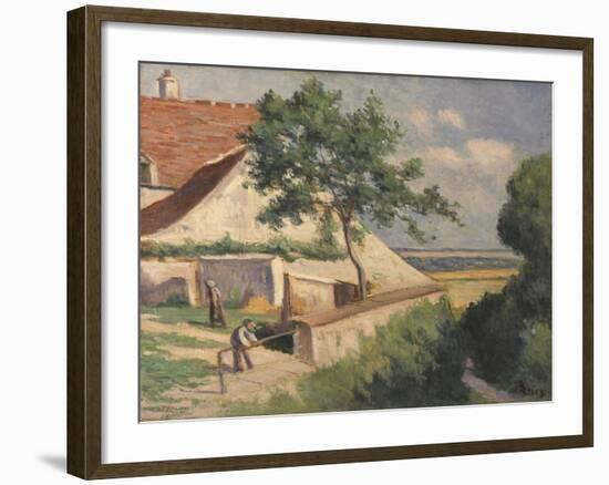 Rolleboise, Behind the Church (La Maison Luce), C.1920-Maximilien Luce-Framed Giclee Print