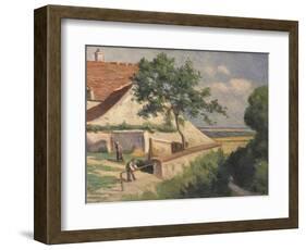 Rolleboise, Behind the Church (La Maison Luce), C.1920-Maximilien Luce-Framed Giclee Print