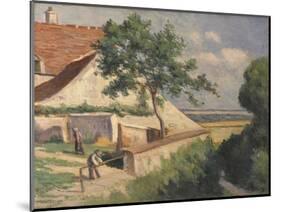 Rolleboise, Behind the Church (La Maison Luce), C.1920-Maximilien Luce-Mounted Giclee Print