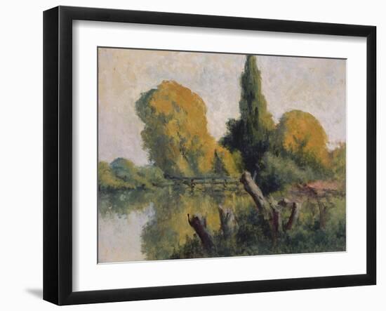 Rolleboise, Small Arm of the Seine in Autumn, C.1925-Maximilien Luce-Framed Giclee Print