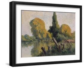 Rolleboise, Small Arm of the Seine in Autumn, C.1925-Maximilien Luce-Framed Giclee Print