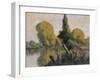 Rolleboise, Small Arm of the Seine in Autumn, C.1925-Maximilien Luce-Framed Giclee Print