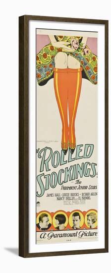 ROLLED STOCKINGS, bottom from left: James Hall, Louise Brooks, Richard Arlen, Nancy Phillips, 1927.-null-Framed Premium Giclee Print