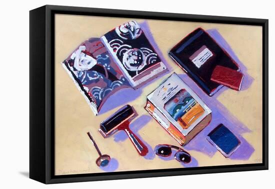 Roller and Sunglasses-Sara Hayward-Framed Stretched Canvas
