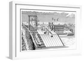 Roller Bridge or Inclined Plane for Transferring Vessels from One Level of a Canal to Another, 1737-null-Framed Giclee Print