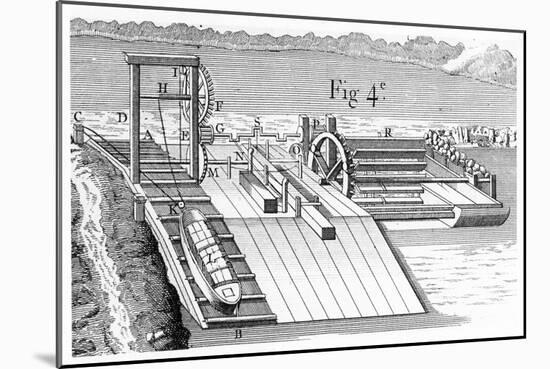 Roller Bridge or Inclined Plane for Transferring Vessels from One Level of a Canal to Another, 1737-null-Mounted Giclee Print