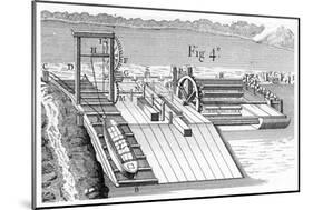 Roller Bridge or Inclined Plane for Transferring Vessels from One Level of a Canal to Another, 1737-null-Mounted Giclee Print