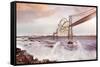 Roller Coaster Bridge-Trends International-Framed Stretched Canvas