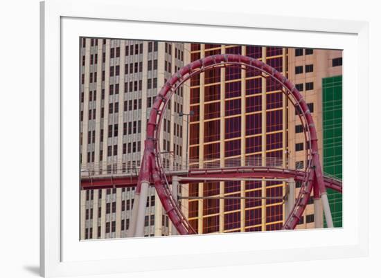 Roller Coaster, New York New York Hotel, Strip, South Las Vegas Boulevard, Las Vegas, Nevada, Usa-Rainer Mirau-Framed Photographic Print