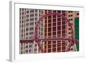 Roller Coaster, New York New York Hotel, Strip, South Las Vegas Boulevard, Las Vegas, Nevada, Usa-Rainer Mirau-Framed Photographic Print