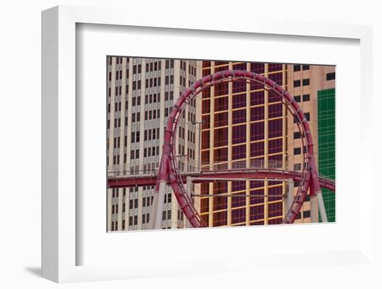 Roller Coaster, New York New York Hotel, Strip, South Las Vegas Boulevard, Las Vegas, Nevada, Usa-Rainer Mirau-Framed Photographic Print