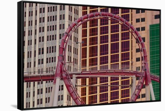 Roller Coaster, New York New York Hotel, Strip, South Las Vegas Boulevard, Las Vegas, Nevada, Usa-Rainer Mirau-Framed Stretched Canvas