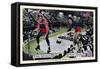 Roller Derby Stars-Curt Teich & Company-Framed Stretched Canvas