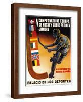Roller Hockey Promotion-Lantern Press-Framed Art Print