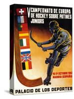 Roller Hockey Promotion-Lantern Press-Stretched Canvas