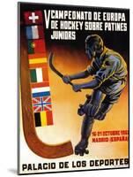 Roller Hockey Promotion-Lantern Press-Mounted Art Print