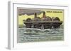 Roller Ship Designed by Ernest Bazin, 1896-null-Framed Giclee Print