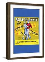 Roller Skate - Poise & Charm-null-Framed Art Print