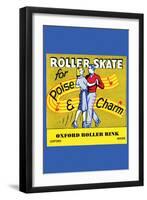 Roller Skate - Poise & Charm-null-Framed Art Print