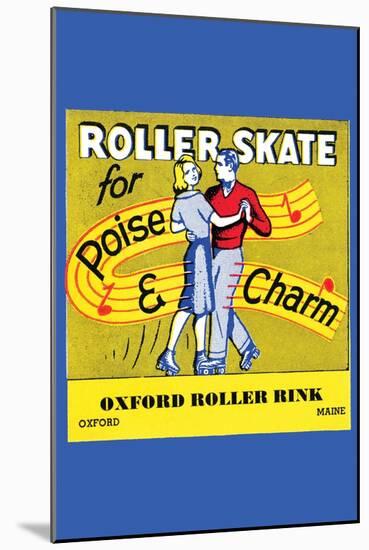Roller Skate - Poise & Charm-null-Mounted Art Print
