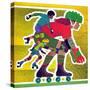 Roller Skate Race - Jack & Jill-Allan Eitzen-Stretched Canvas