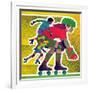 Roller Skate Race - Jack & Jill-Allan Eitzen-Framed Giclee Print