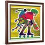 Roller Skate Race - Jack & Jill-Allan Eitzen-Framed Giclee Print