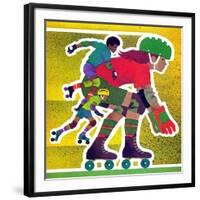 Roller Skate Race - Jack & Jill-Allan Eitzen-Framed Giclee Print