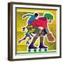 Roller Skate Race - Jack & Jill-Allan Eitzen-Framed Premium Giclee Print