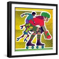 Roller Skate Race - Jack & Jill-Allan Eitzen-Framed Premium Giclee Print