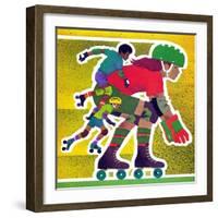 Roller Skate Race - Jack & Jill-Allan Eitzen-Framed Giclee Print