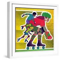 Roller Skate Race - Jack & Jill-Allan Eitzen-Framed Giclee Print