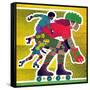 Roller Skate Race - Jack & Jill-Allan Eitzen-Framed Stretched Canvas